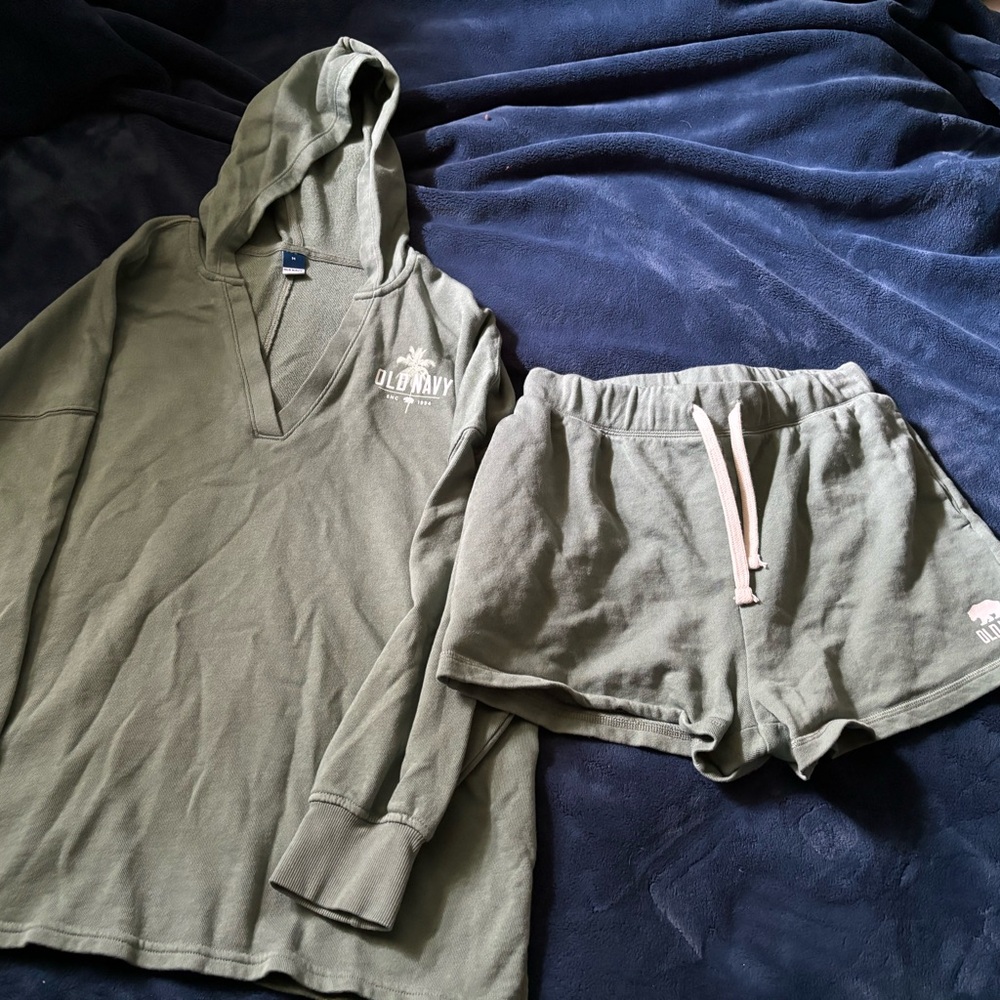 Old Navy hoodie and short set